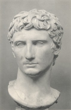 Featured is a postcard image of a bust of Gaius Julius Caesar Octavius Augustus (more commonly known as Caesar Augustus), the first emporer of the Roman Empire.  His rule spanned the years 27 BC - 14 AD and he is a truly notable and pivotal figure in world events and history.  The original unused postcard is for sale in The unltd.com Store.